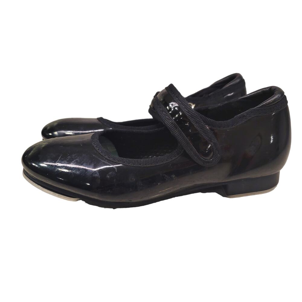 Girls Freestyle Dancewear Tap Shoes Black Patent Leather Girls Size 10 Tap Shoes